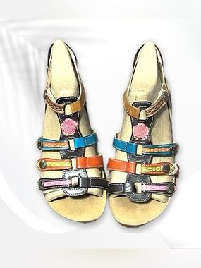 Spring Step L'Artiste Women’s Multicolor Leather Strappy Sandals EU 42